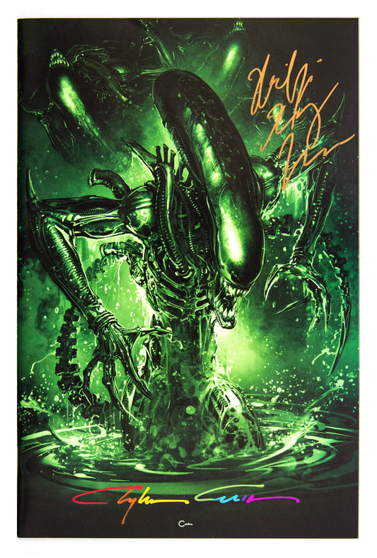 Alien #1 Clayton Crain Night Vision Virgin ➤ Double Signed 🔑